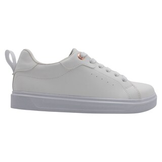 Foto 2 | Tenis Con Cordones Exterior Sintético Color Blanco Para Mujer De Rbbasics