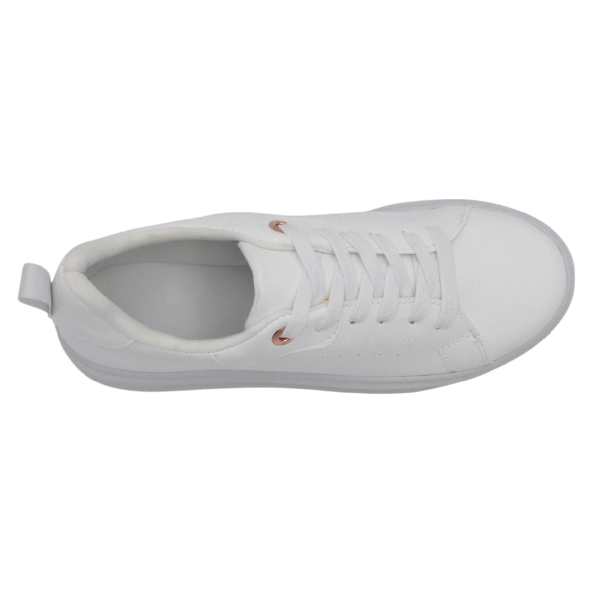 Foto 6 pulgar | Tenis Con Cordones Exterior Sintético Color Blanco Para Mujer De Rbbasics