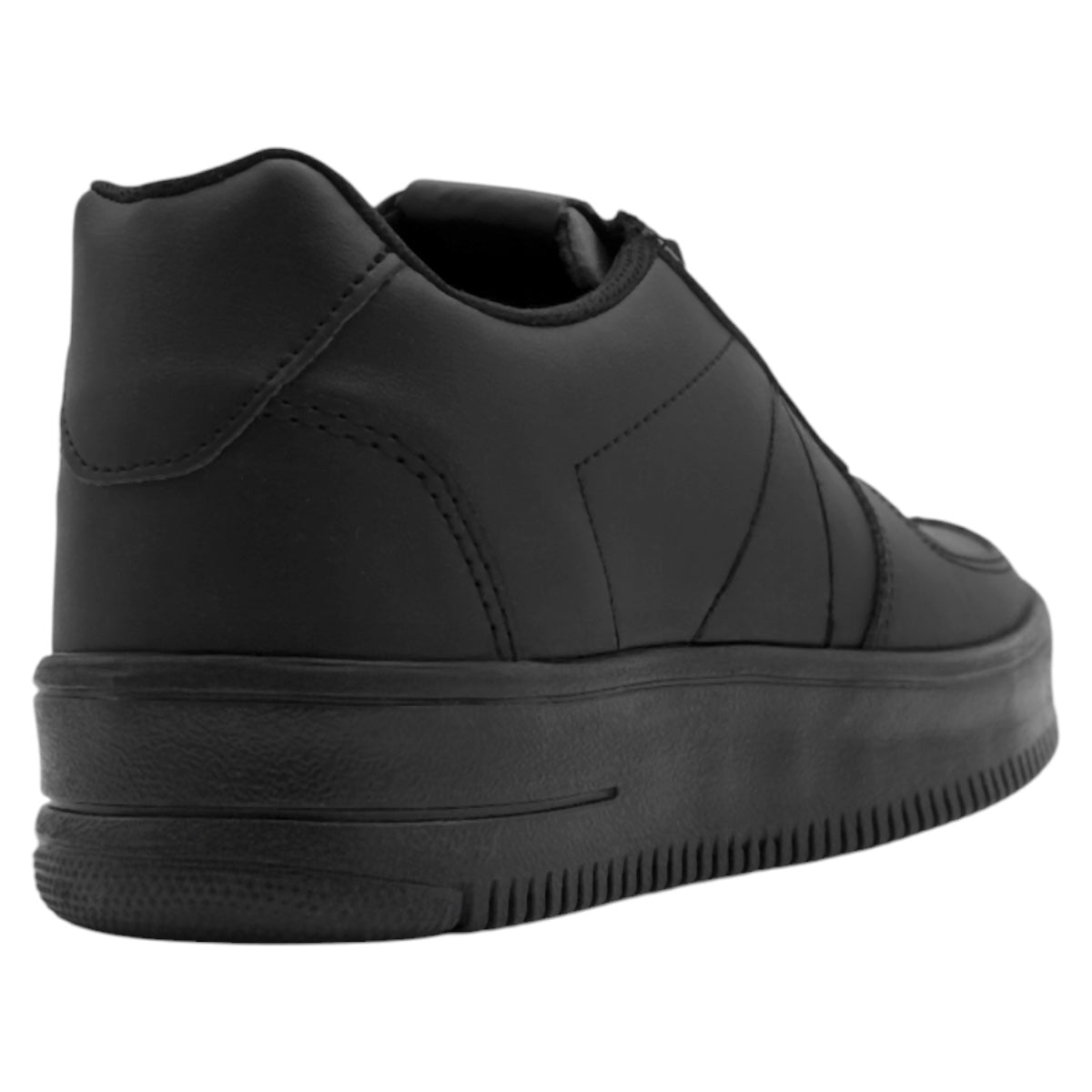 Foto 4 pulgar | Tenis Con Cordones Exterior Piel Vegana Color Negro Para Mujer De Rbcollection