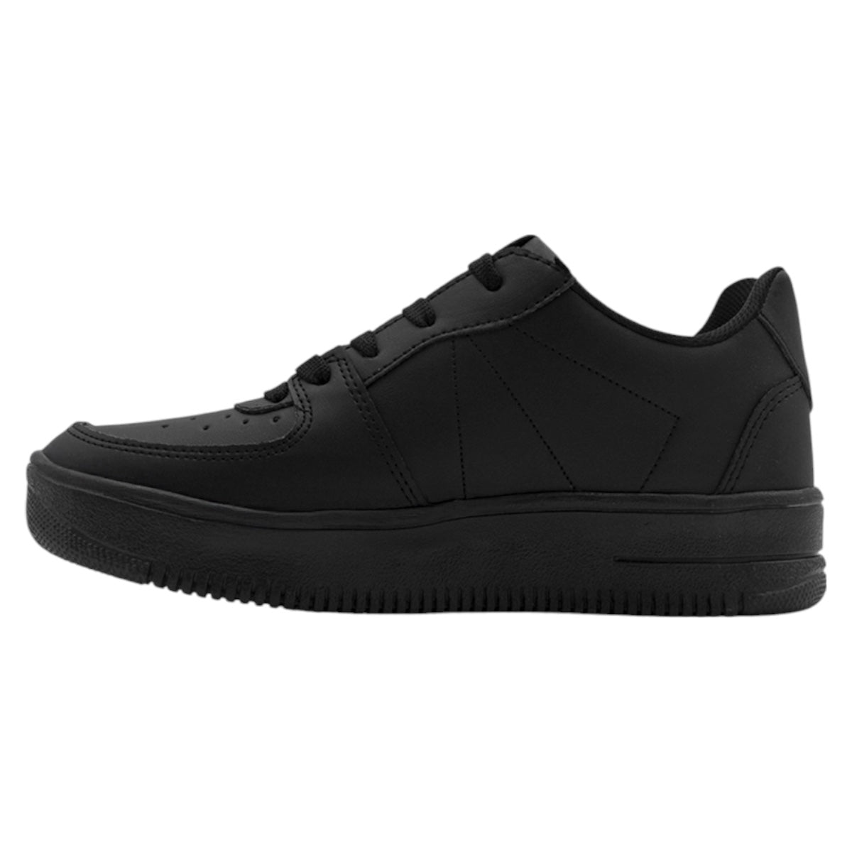 Foto 5 pulgar | Tenis Con Cordones Exterior Piel Vegana Color Negro Para Mujer De Rbcollection