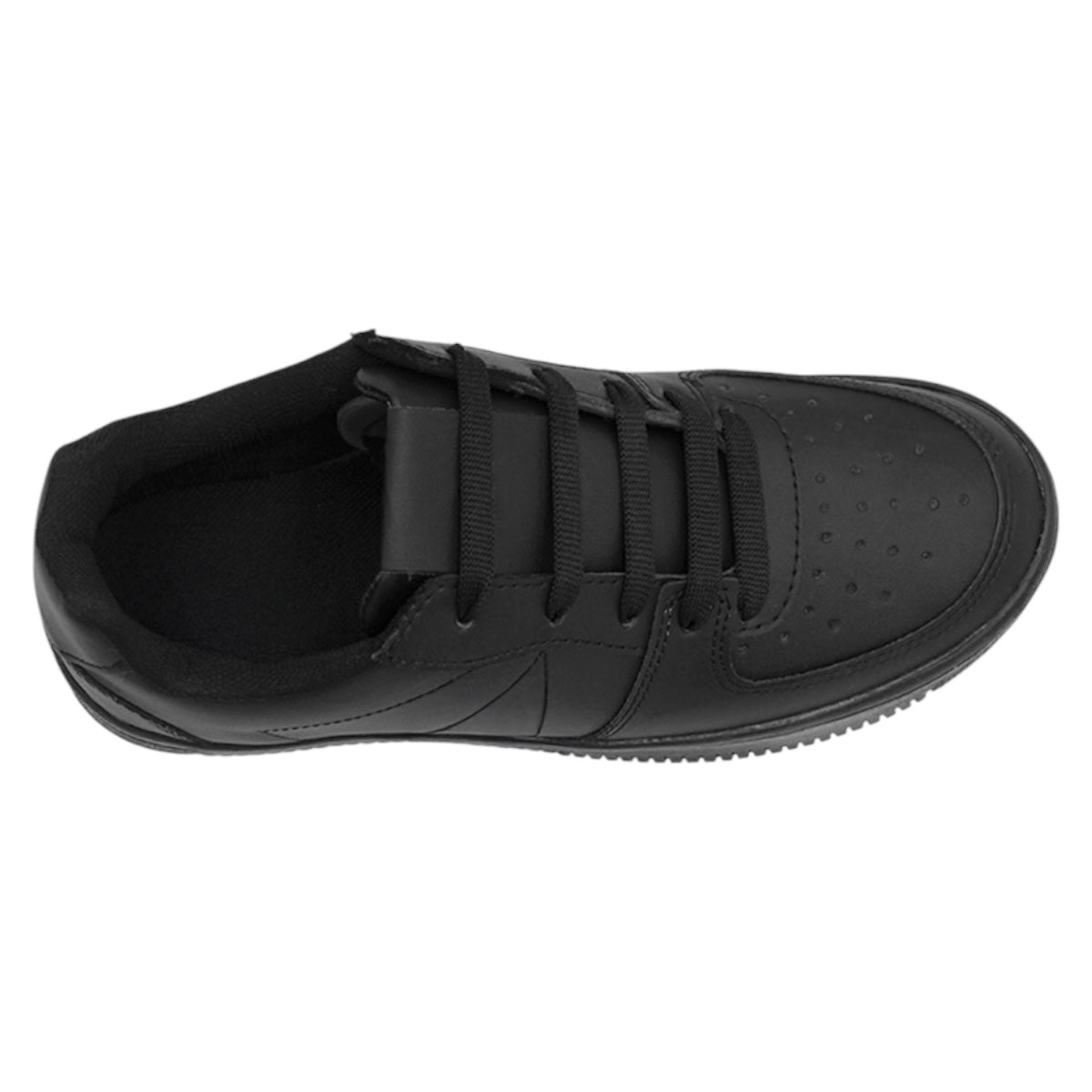 Foto 6 pulgar | Tenis Con Cordones Exterior Piel Vegana Color Negro Para Mujer De Rbcollection