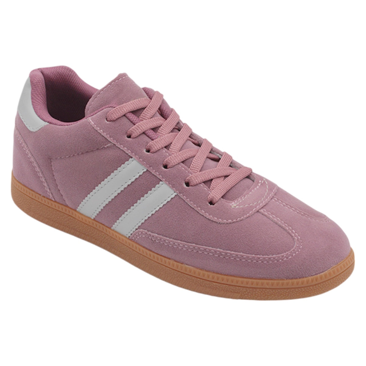 Foto 2 pulgar | Tenis Con Cordones Exterior Gamuza Sintética Color Rosa Para Mujer De Rbcollection