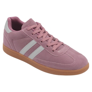 Foto 1 | Tenis Con Cordones Exterior Gamuza Sintética Color Rosa Para Mujer De Rbcollection