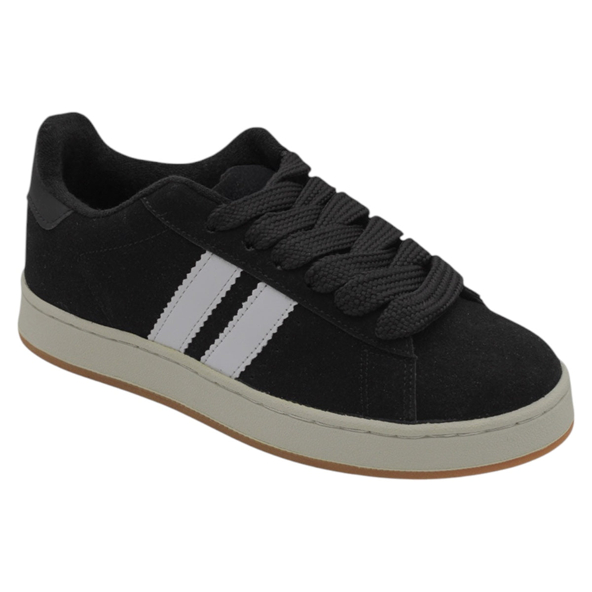 Tenis Con Cordones Exterior Gamuza Sintética Color Negro Para Mujer De Rbcollection