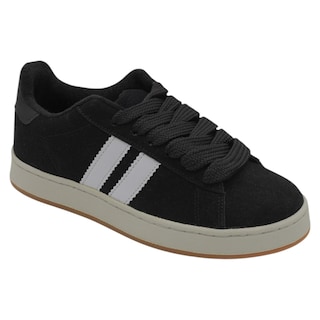 Foto 1 | Tenis Con Cordones Exterior Gamuza Sintética Color Negro Para Mujer De Rbcollection