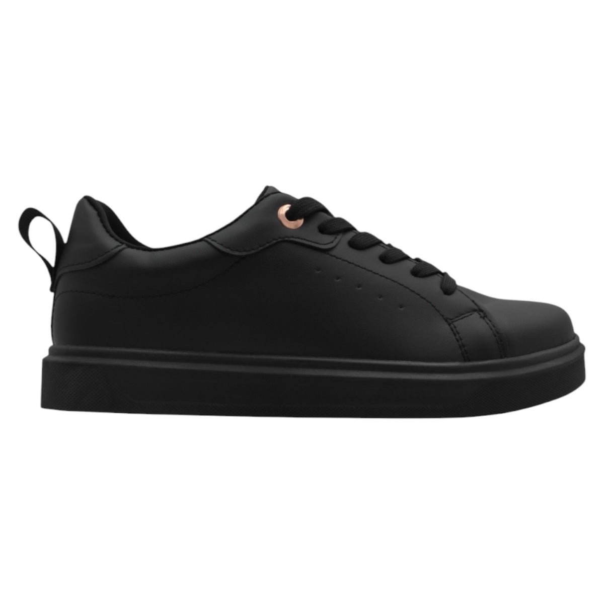 Foto 3 pulgar | Tenis Con Cordones Exterior Sintético Color Negro Para Mujer De Rbbasics