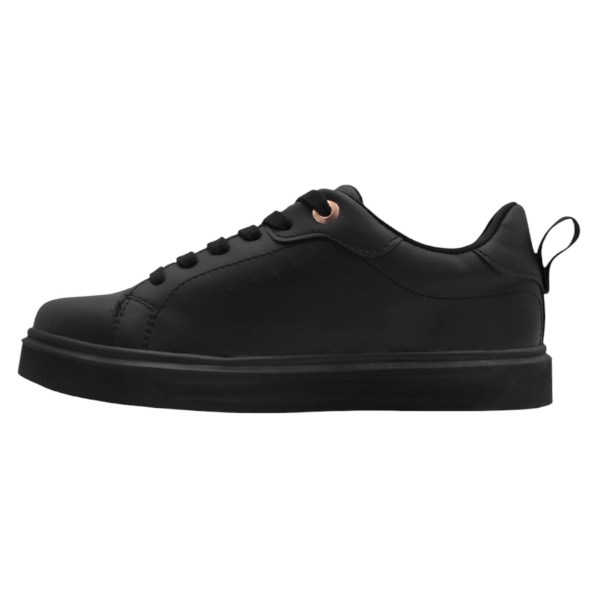 Foto 5 pulgar | Tenis Con Cordones Exterior Sintético Color Negro Para Mujer De Rbbasics
