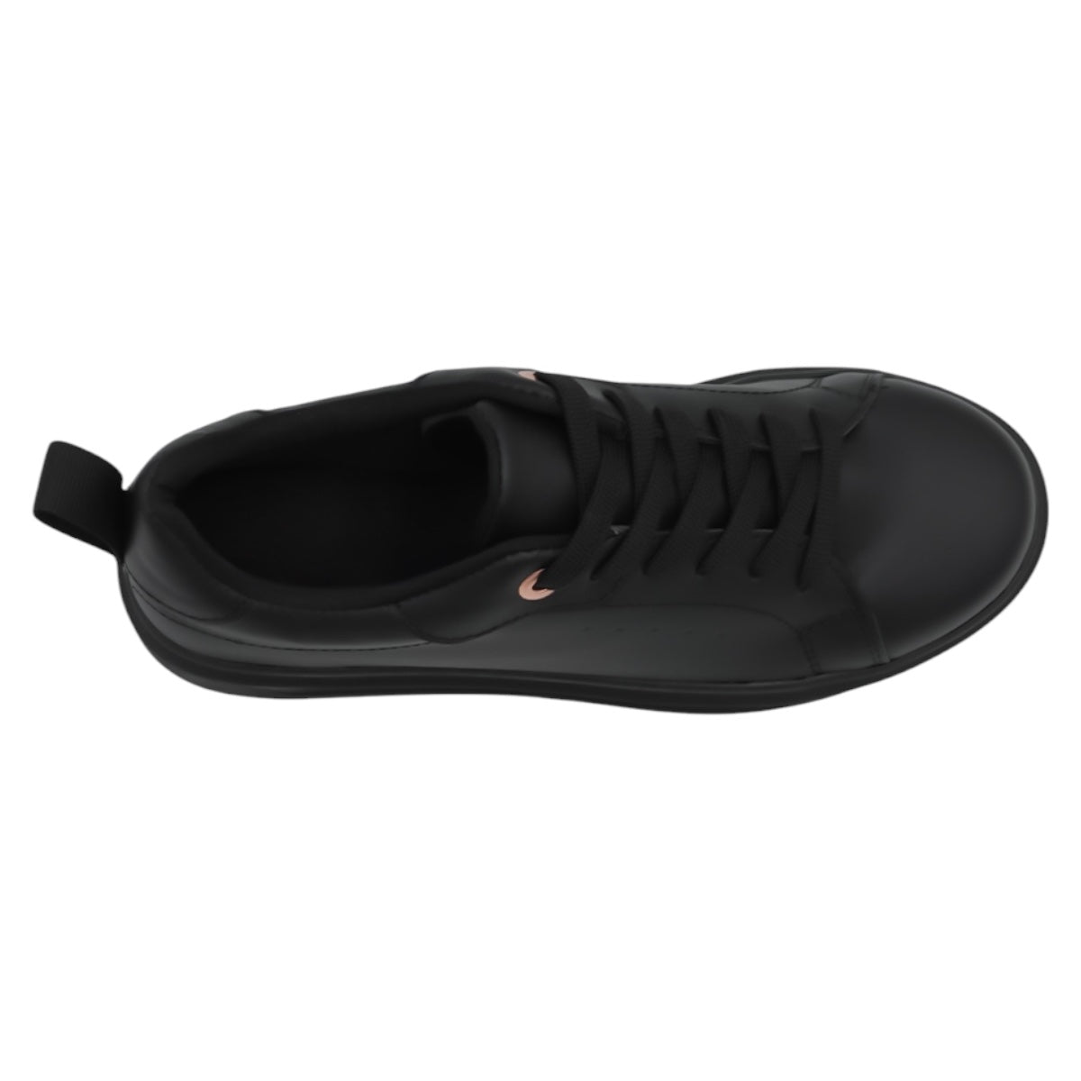 Foto 6 pulgar | Tenis Con Cordones Exterior Sintético Color Negro Para Mujer De Rbbasics