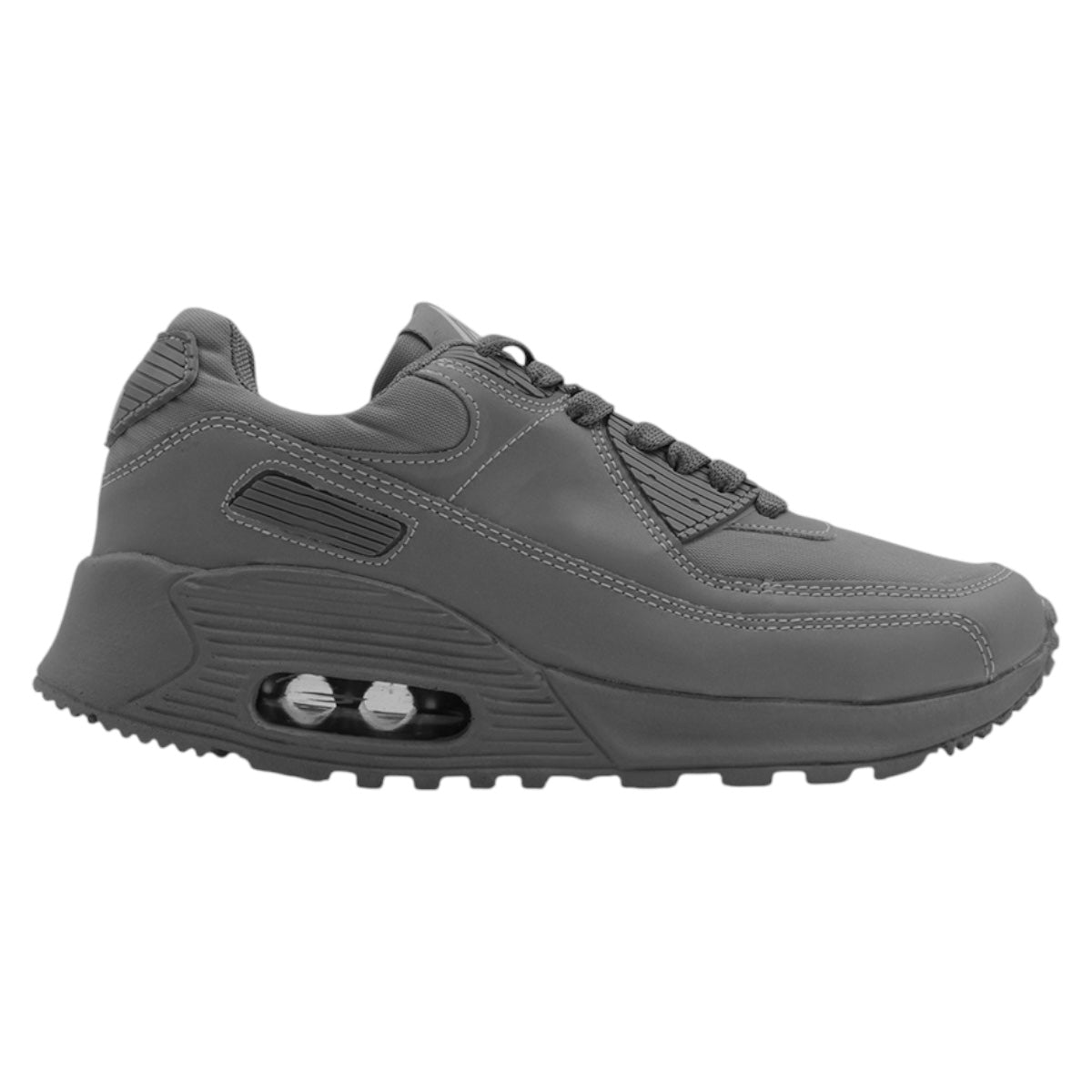 Foto 3 pulgar | Tenis Tipo Deportivo Exterior Piel Vegana Color Gris Para Mujer De Rbcollection