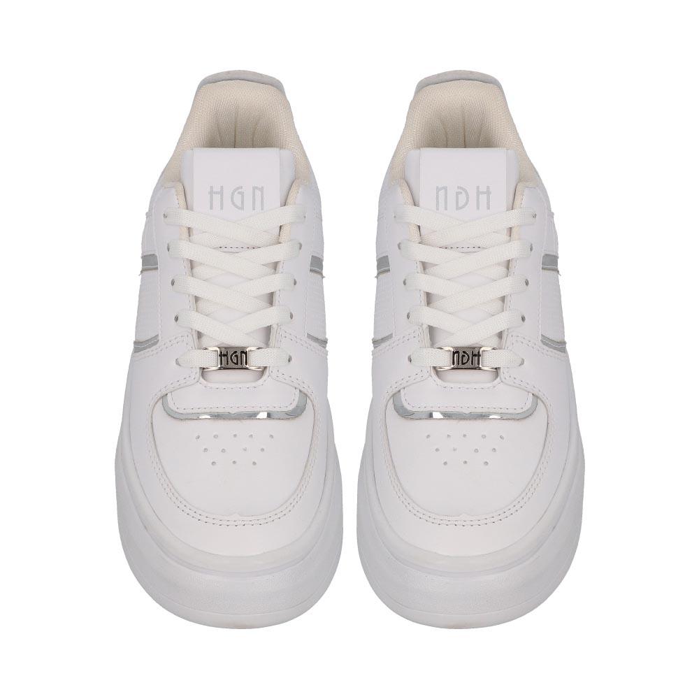 Foto 4 | Tenis Mujer Urbanos Hgn By Mr Shu Agujetas Ajustables Comodos Blanco