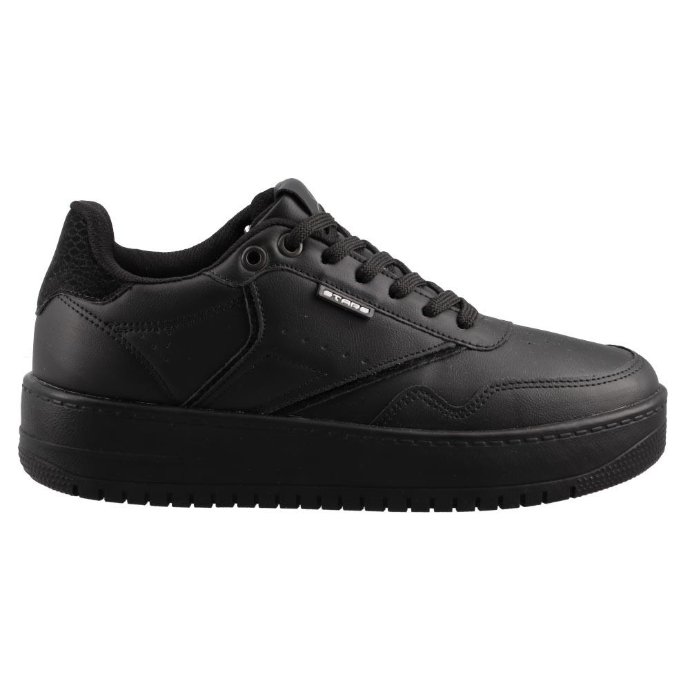 Tenis Stars Mujer Ligeros Casuales Negro