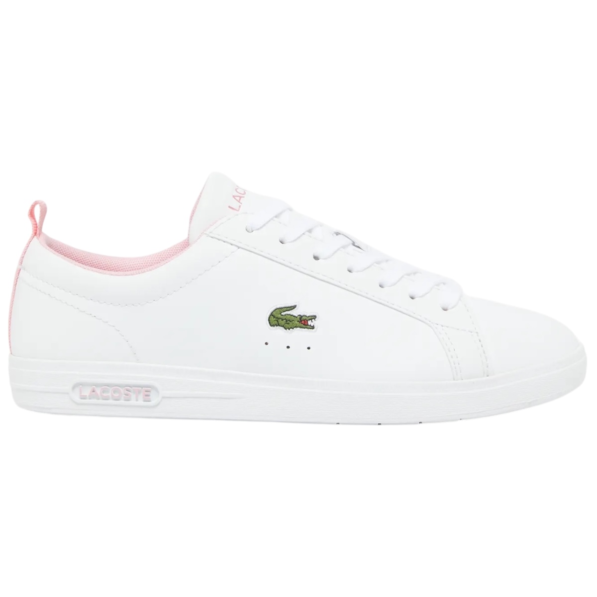 Tenis/sneakers Lacoste Court Base Blanco/rosa Casual Para Mujer
