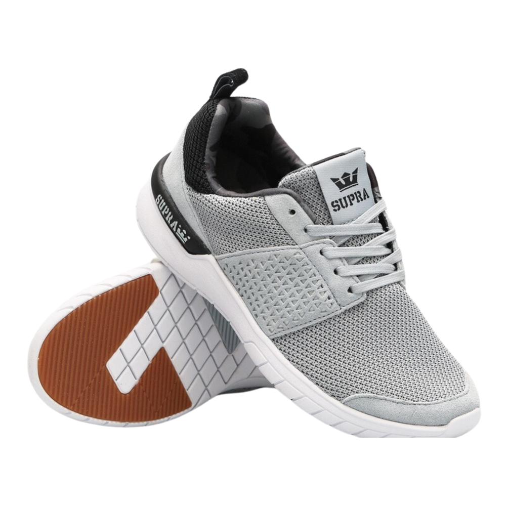 Foto 3 pulgar | Tenis Supra Scissor Mujer Correr Gris