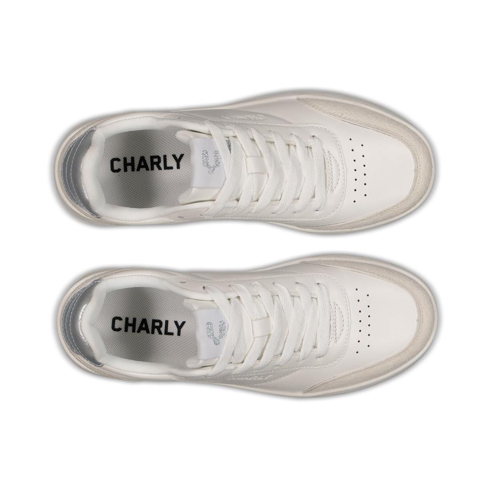 Foto 4 | Tenis Casuales Charly Clásicos Court Blancos para Mujer