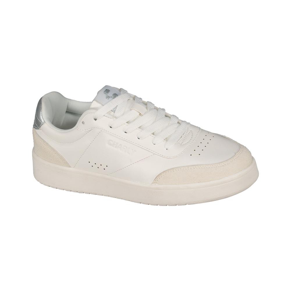 Foto 6 | Tenis Casuales Charly Clásicos Court Blancos para Mujer