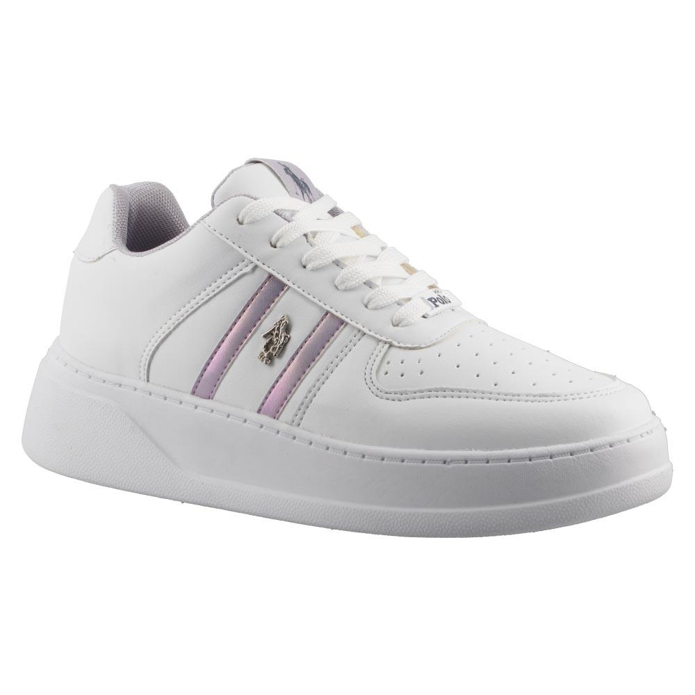 Foto 3 pulgar | Tenis Mujer Hpc Polo Dama Casuales Blanco