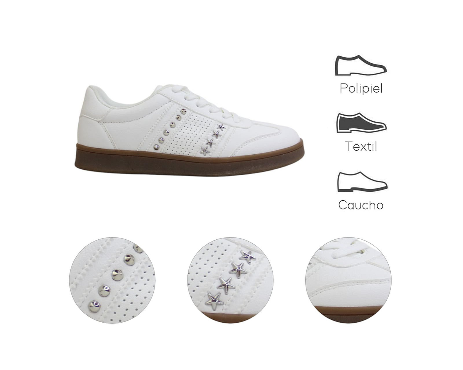 Foto 8 pulgar | Tenis Para Mujer Lob Footwear Pu Blanco 57005005