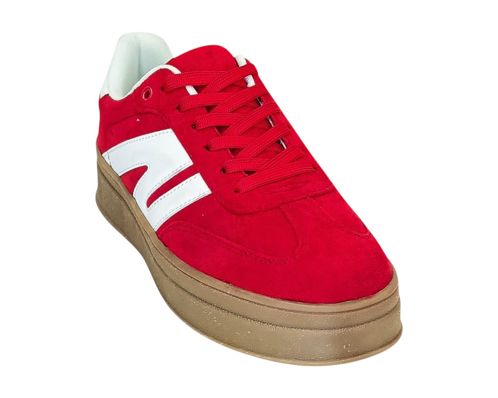 Foto 2 pulgar | Tenis Para Mujer Lob Footwear Pu Suede Rojo 57005007