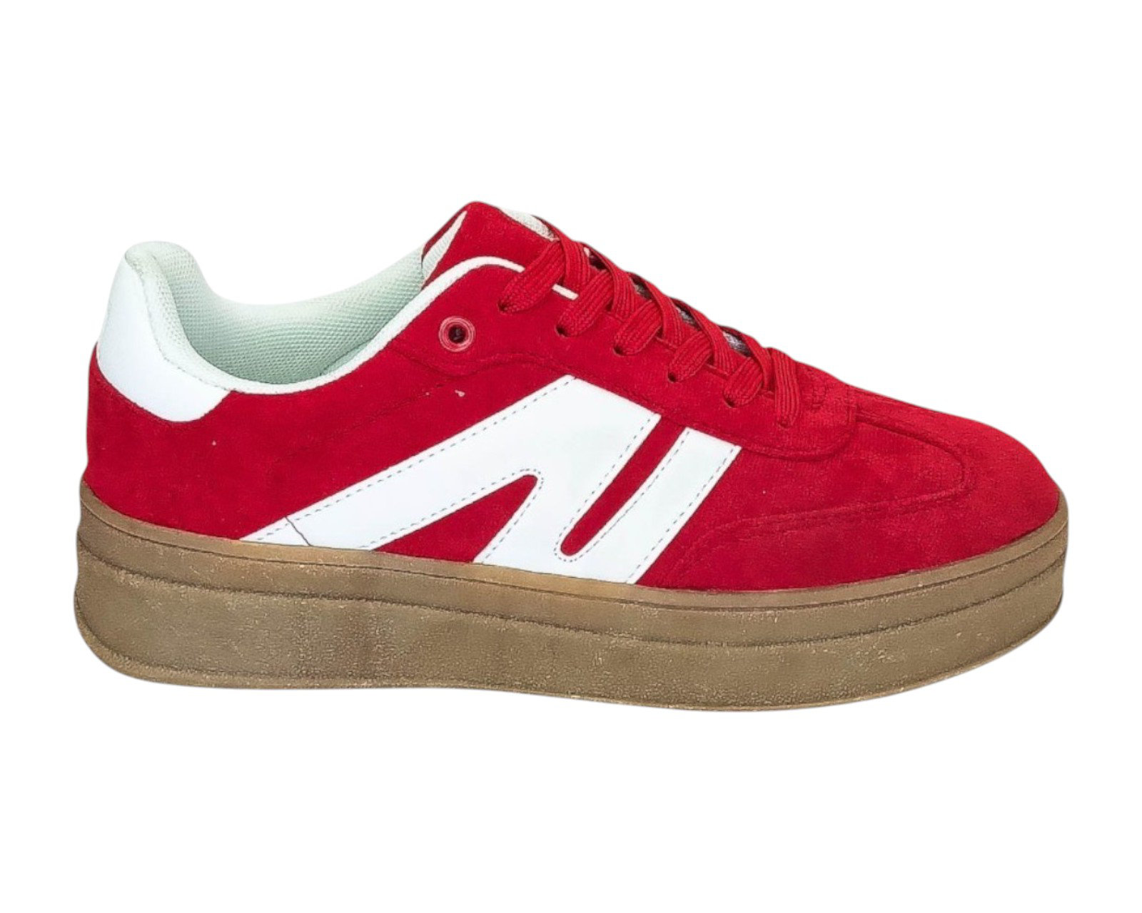 Foto 2 | Tenis Para Mujer Lob Footwear Pu Suede Rojo 57005007