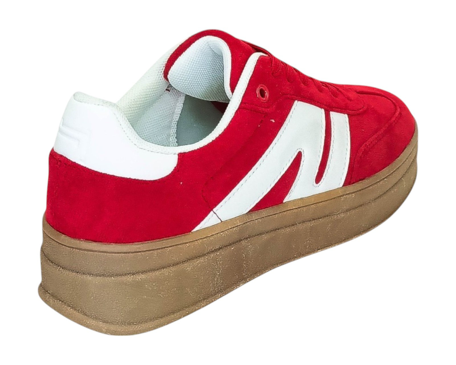 Foto 4 pulgar | Tenis Para Mujer Lob Footwear Pu Suede Rojo 57005007