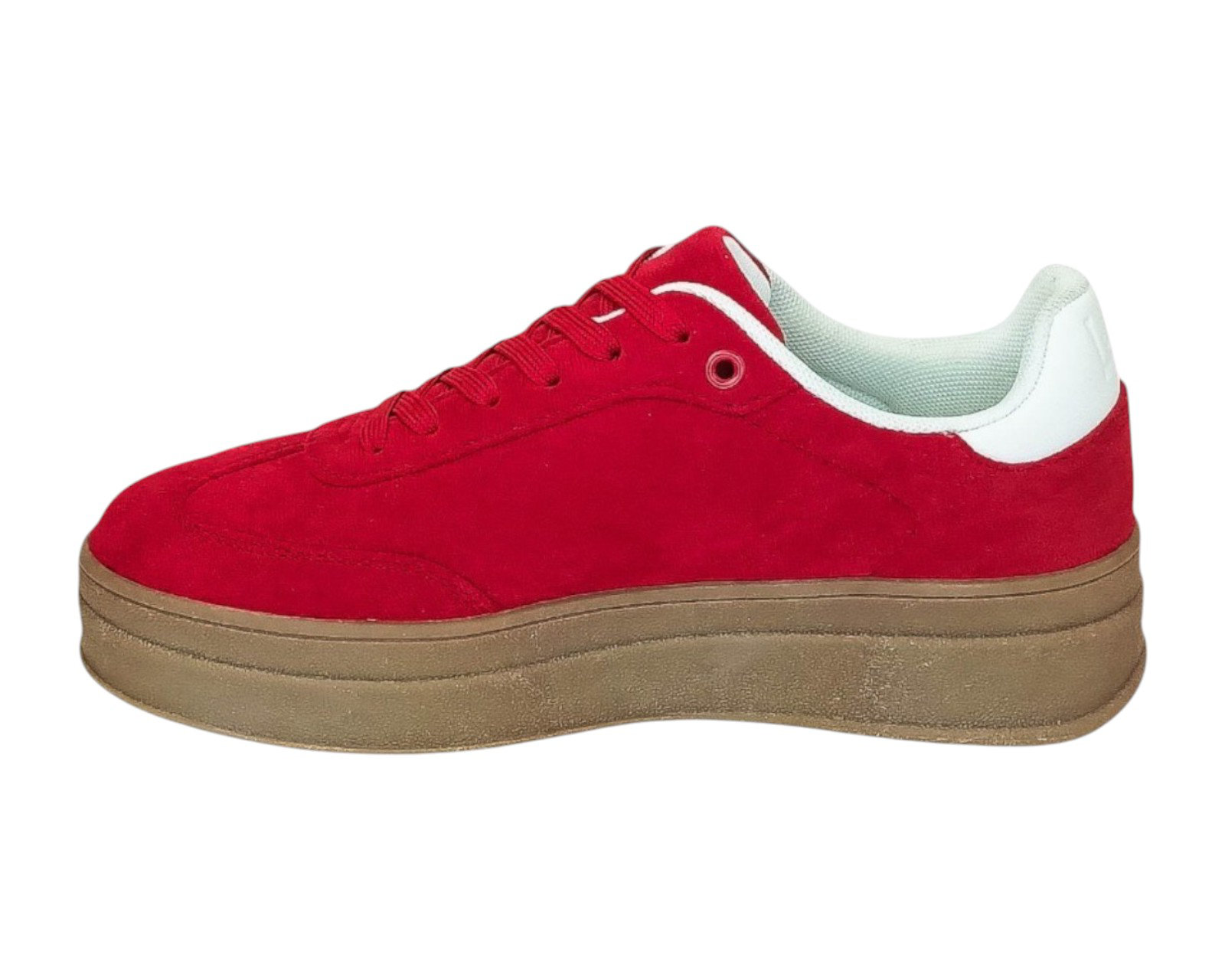 Foto 6 pulgar | Tenis Para Mujer Lob Footwear Pu Suede Rojo 57005007