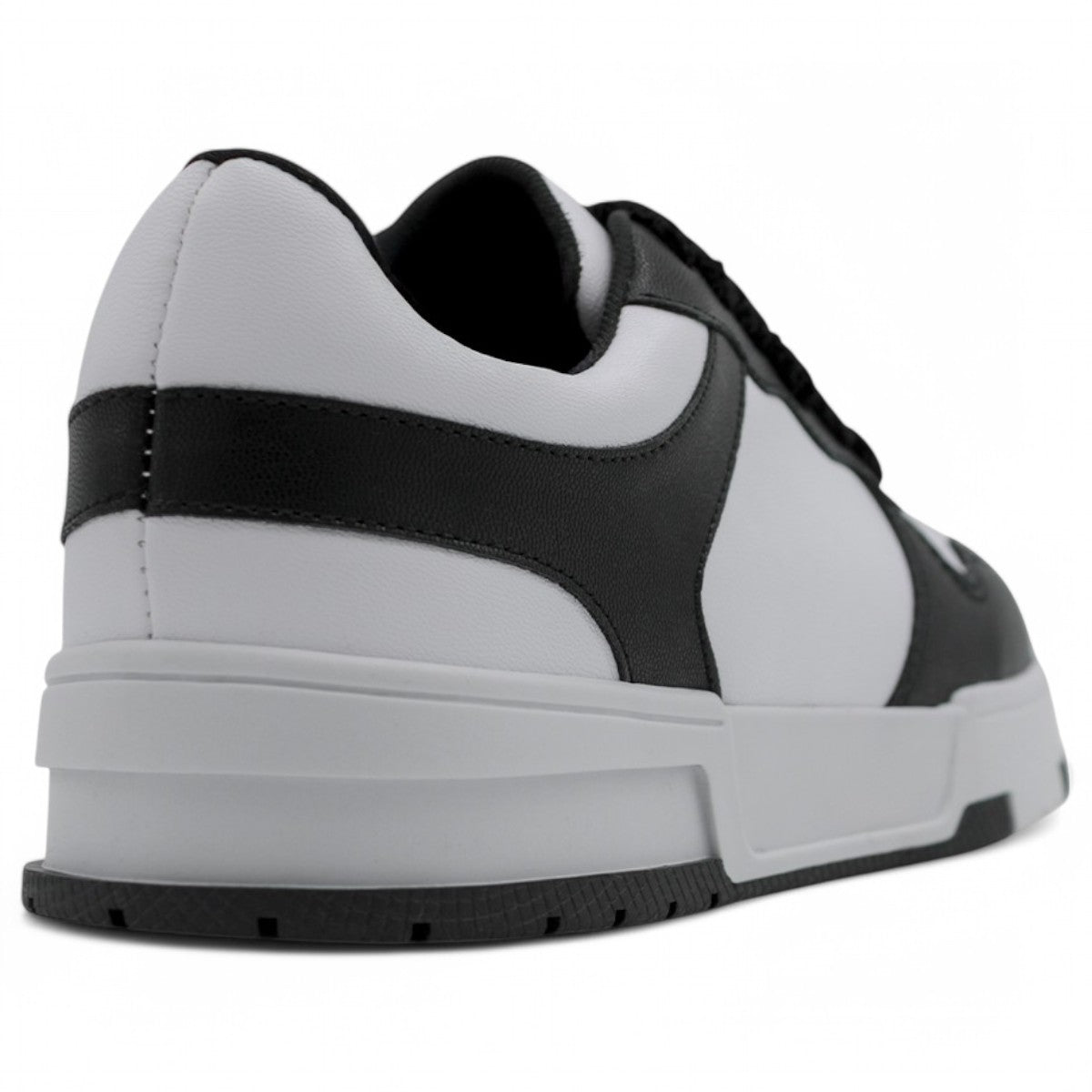 Foto 4 pulgar | Tenis Con Cordones Exterior Piel Vegana Color Negro Para Mujer De Rbbasics