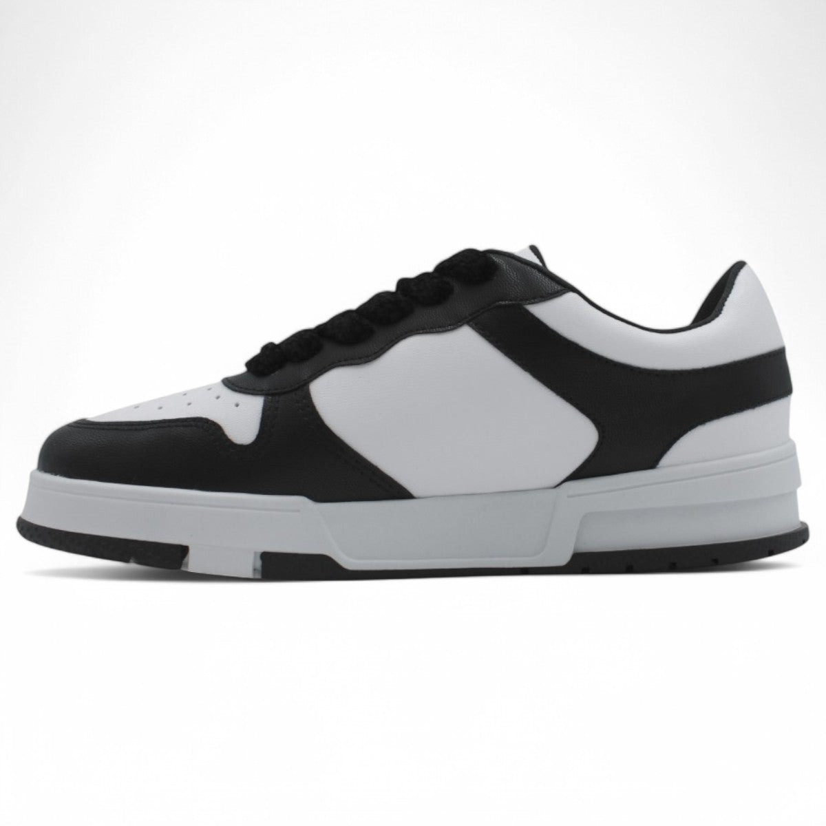 Foto 5 pulgar | Tenis Con Cordones Exterior Piel Vegana Color Negro Para Mujer De Rbbasics