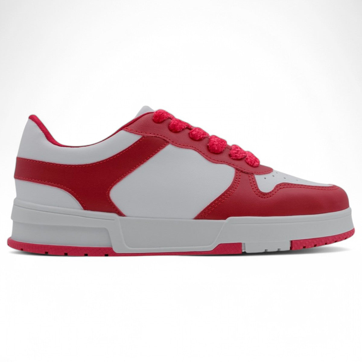 Foto 3 pulgar | Tenis Con Cordones Exterior Piel Vegana Color Rojo Para Mujer De Rbbasics