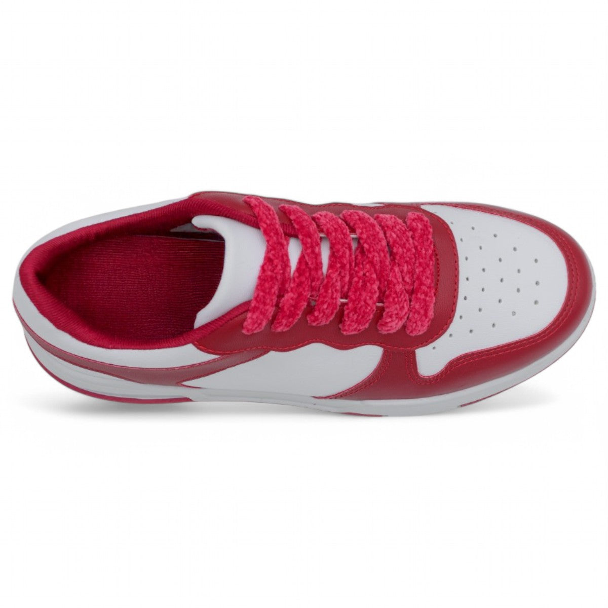 Foto 6 pulgar | Tenis Con Cordones Exterior Piel Vegana Color Rojo Para Mujer De Rbbasics