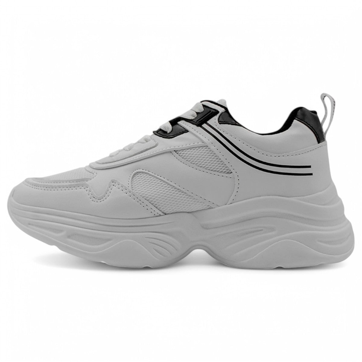 Foto 5 pulgar | Tenis Tipo Deportivo Exterior Piel Vegana Color Blanco Para Mujer De Rbcollection