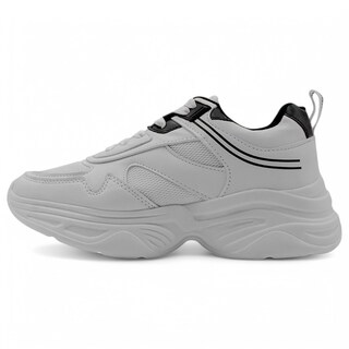 Foto 4 | Tenis Tipo Deportivo Exterior Piel Vegana Color Blanco Para Mujer De Rbcollection