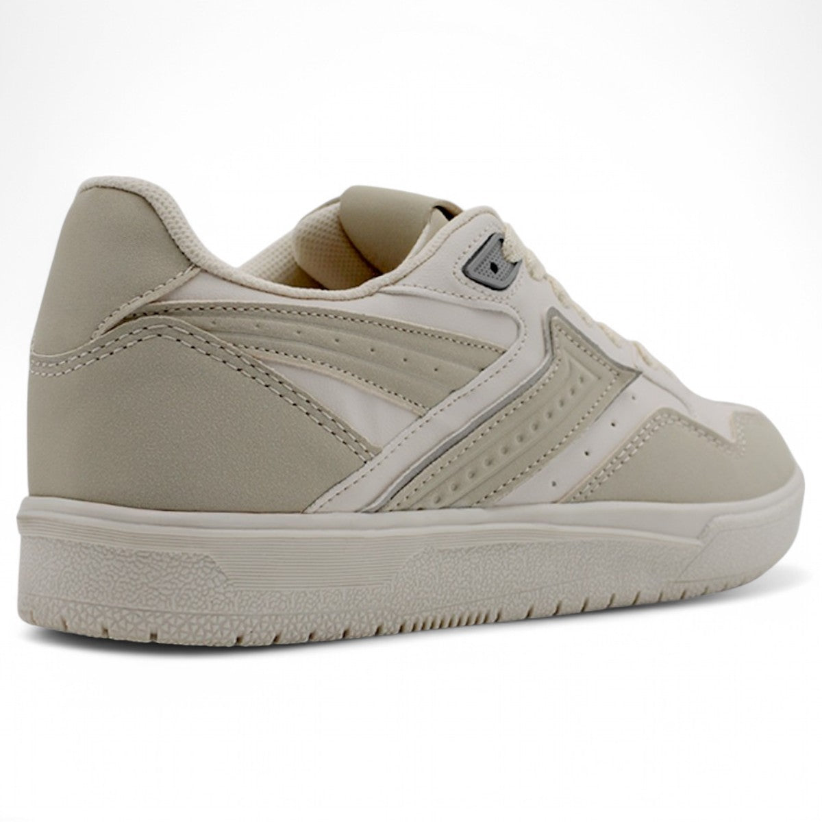 Foto 4 pulgar | Tenis Con Cordones Exterior Piel Vegana Color Beige  Para Mujer De Rbcollection