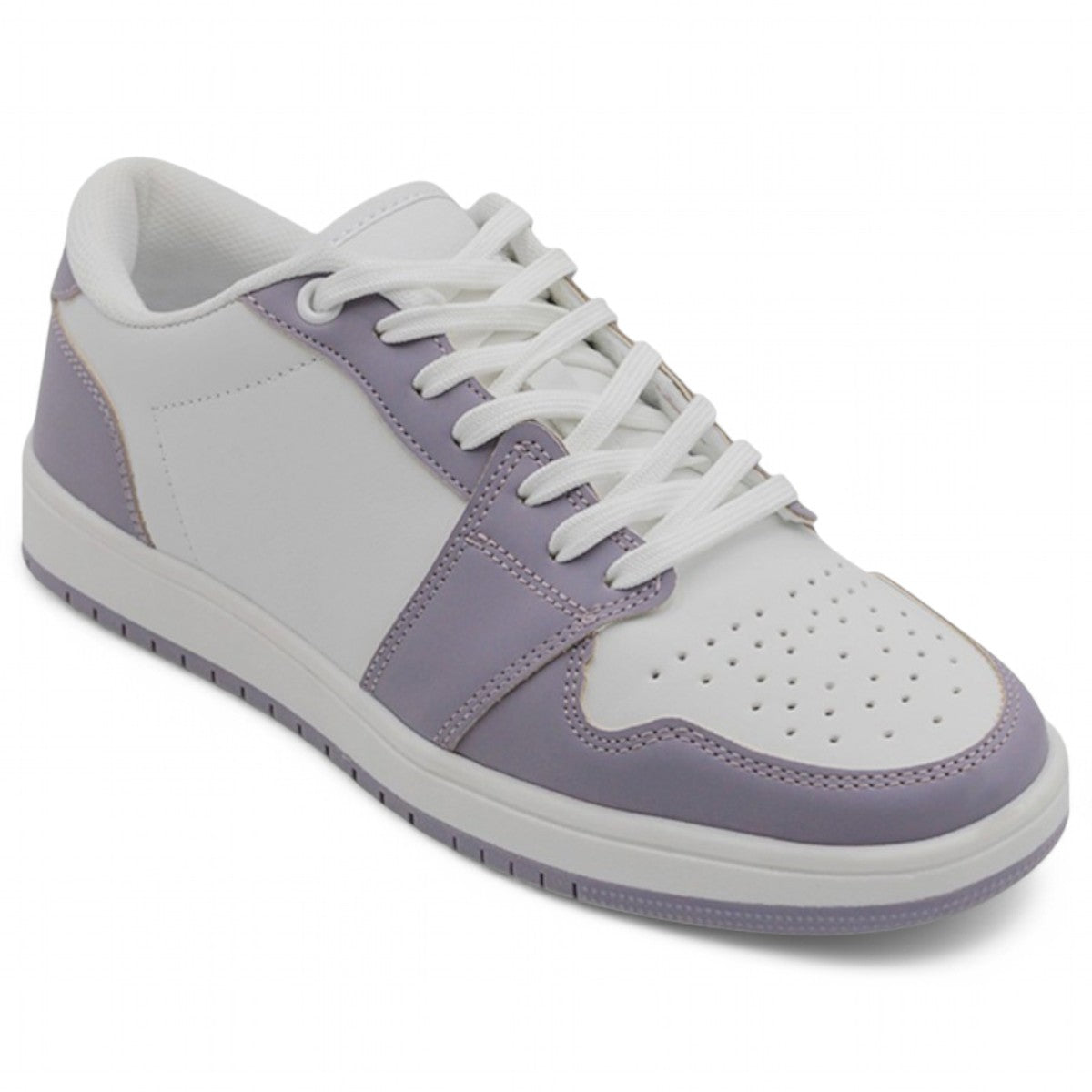Foto 2 pulgar | Tenis Con Cordones Exterior Piel Vegana Color Morado Para Mujer De Rbcollection