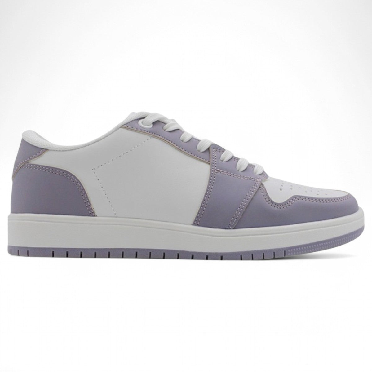 Foto 3 pulgar | Tenis Con Cordones Exterior Piel Vegana Color Morado Para Mujer De Rbcollection