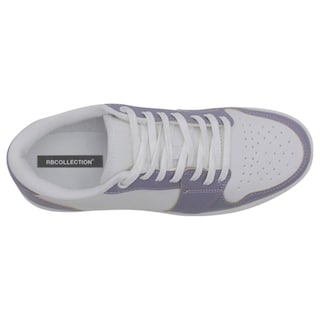 Foto 6 | Tenis Con Cordones Exterior Piel Vegana Color Morado Para Mujer De Rbcollection