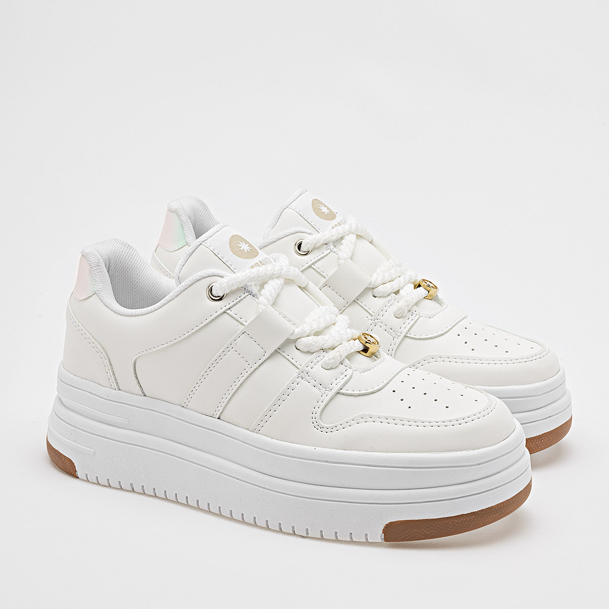 Foto 2 | Moramora Tenis Urbano Para Mujer Blanco Cod.132537
