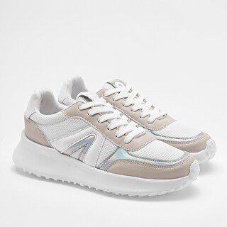 Foto 2 | Moramora Tenis Urbano Para Mujer Blanco Late Plata Cod.132628