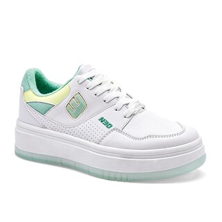 Foto 1 | Neosport Tenis Urbano Para Mujer Blanco Verde Cod.132669