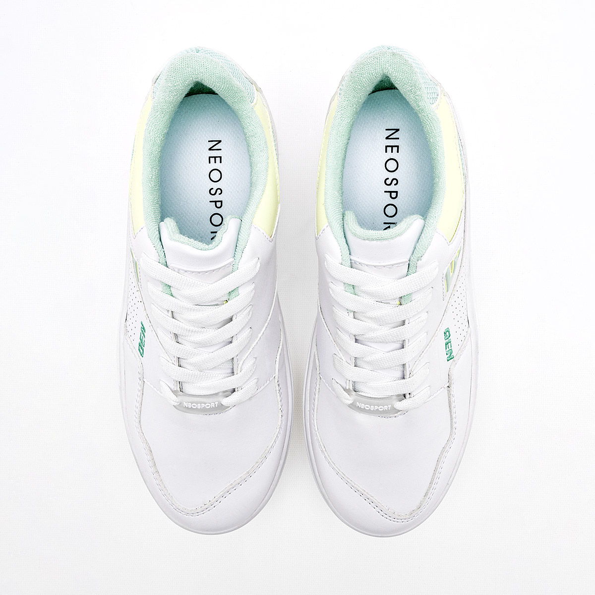 Foto 4 pulgar | Neosport Tenis Urbano Para Mujer Blanco Verde Cod.132669