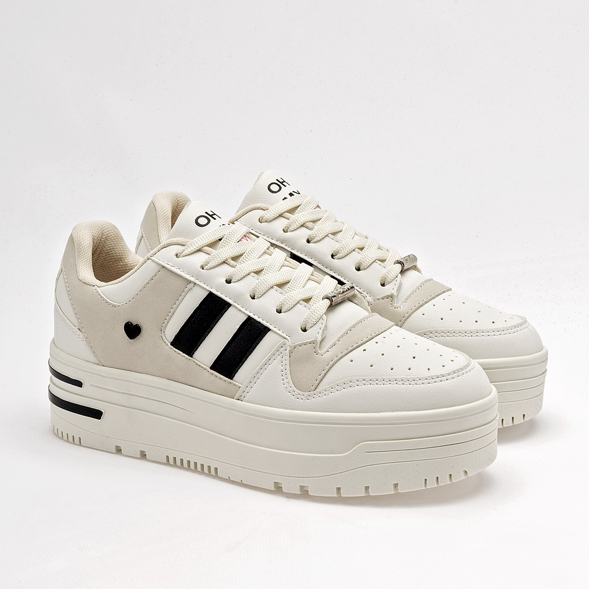 Foto 3 pulgar | Gösh Tenis Urbano Para Mujer Beige Negro Cod.133730