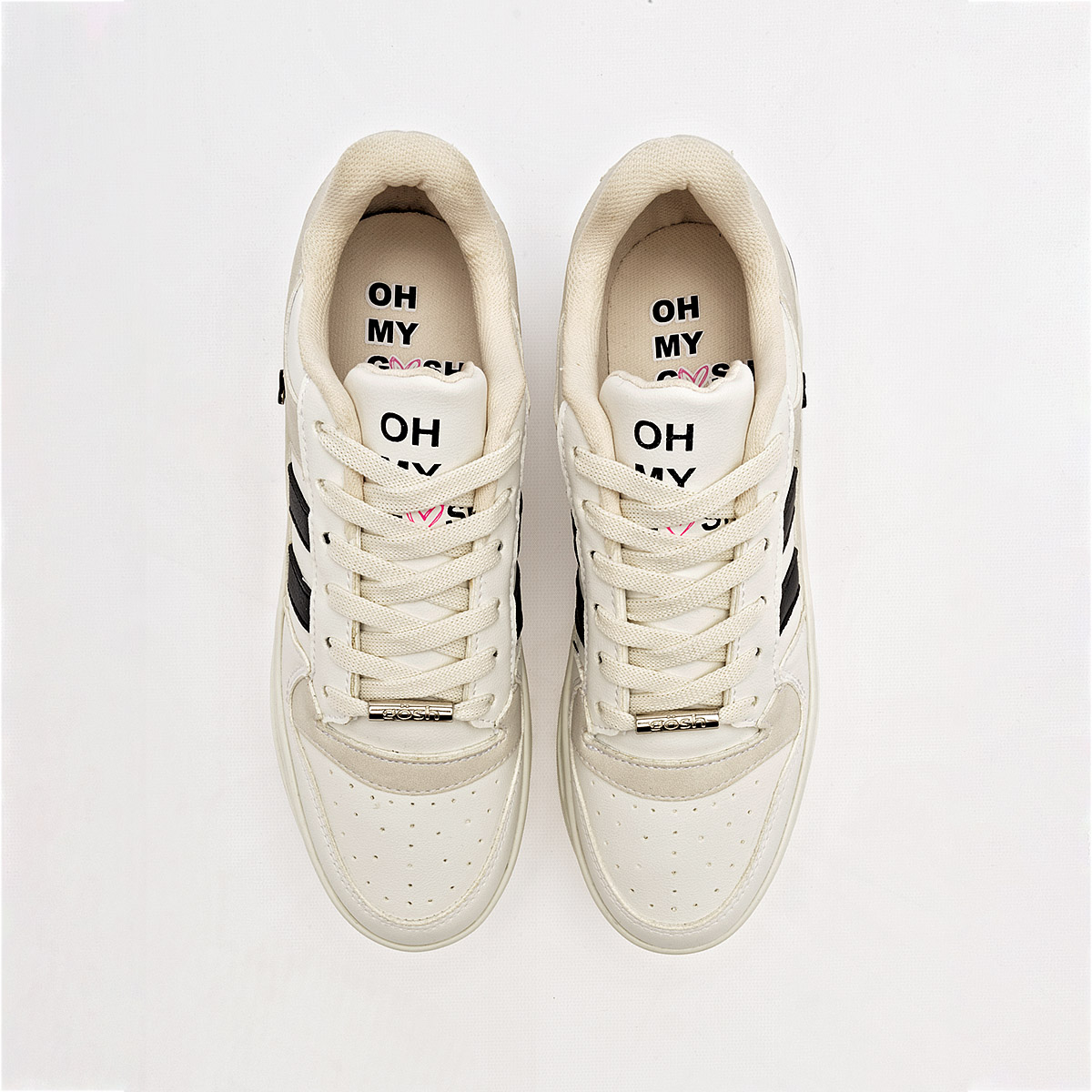 Foto 4 pulgar | Gösh Tenis Urbano Para Mujer Beige Negro Cod.133730
