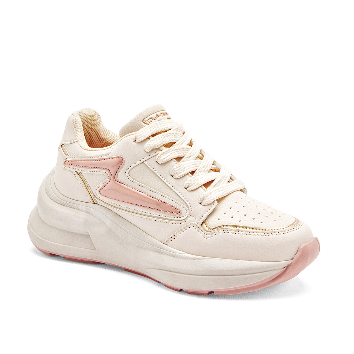 Foto 2 pulgar | Clasben Tenis Urbano Para Mujer Latte Rosa Cod.131964
