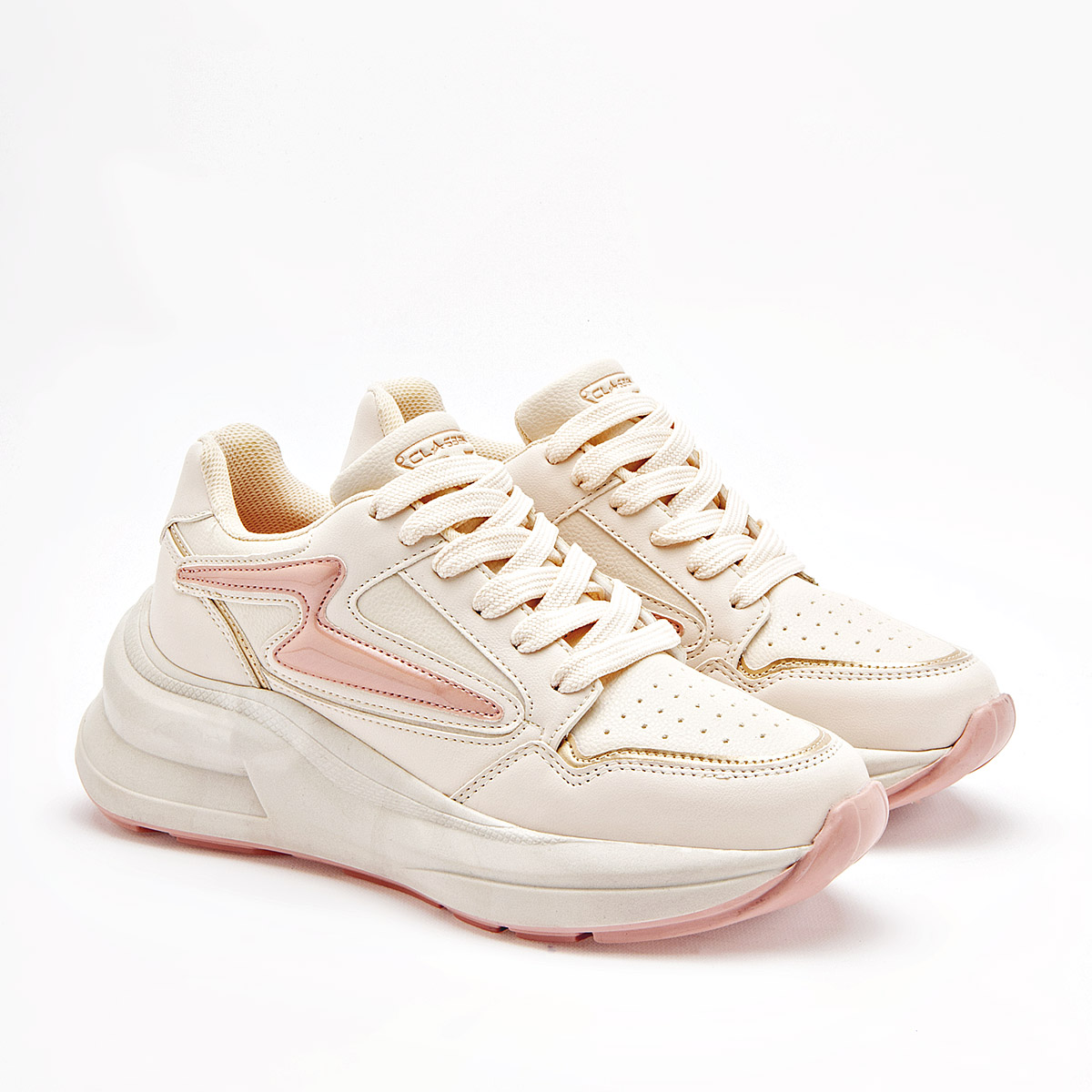 Foto 2 | Clasben Tenis Urbano Para Mujer Latte Rosa Cod.131964