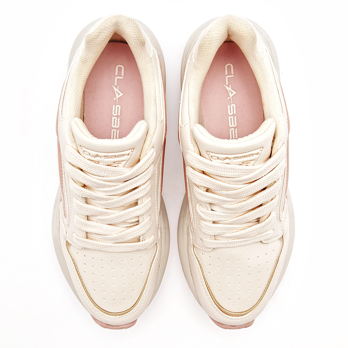 Foto 4 pulgar | Clasben Tenis Urbano Para Mujer Latte Rosa Cod.131964