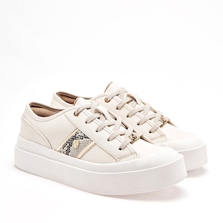 Foto 2 | Ferrioni Tenis Urbano Para Mujer Blanco Dorado Cod.132131