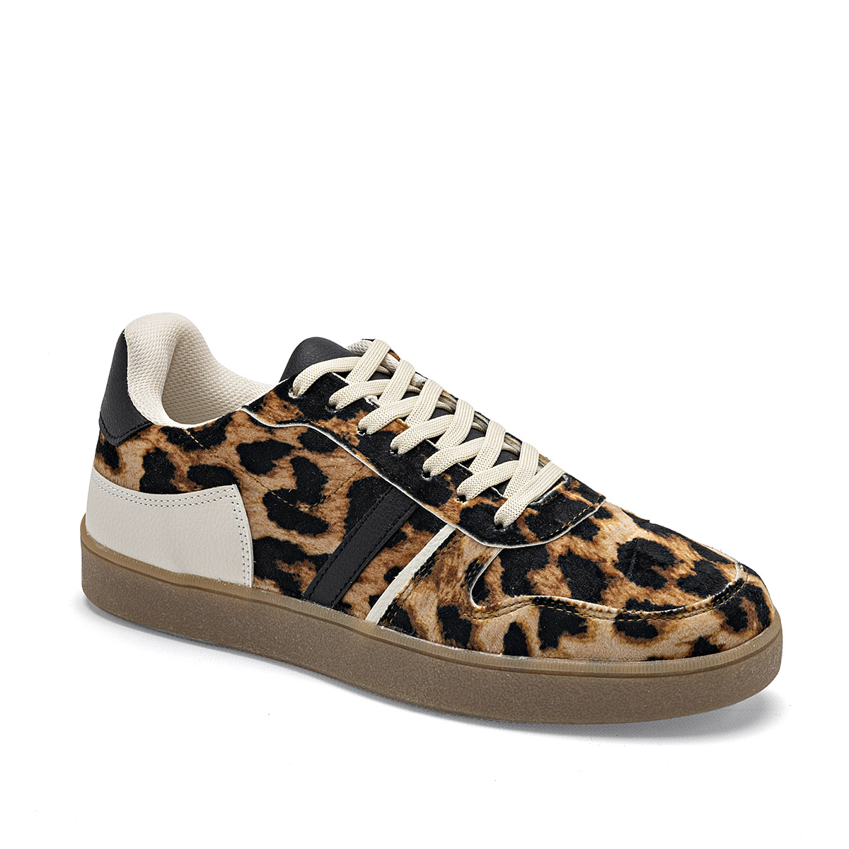 Moramora Tenis Urbano Para Mujer Camel Negro Hueso Cod.132314