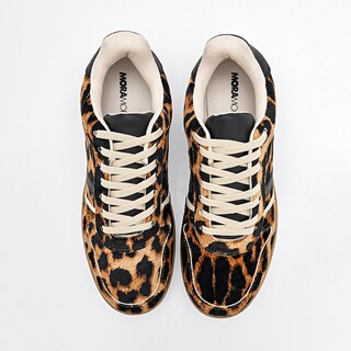 Foto 3 | Moramora Tenis Urbano Para Mujer Camel Negro Hueso Cod.132314