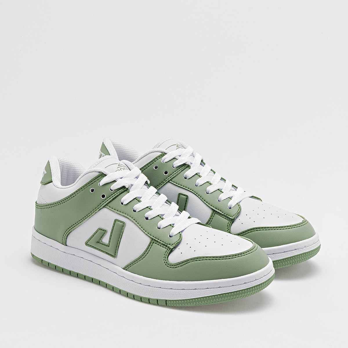 Foto 3 pulgar | Apoort Tenis Urbano Para Mujer Blanco Verde Cod.133307