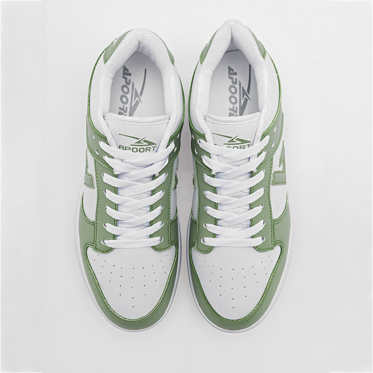 Foto 4 pulgar | Apoort Tenis Urbano Para Mujer Blanco Verde Cod.133307