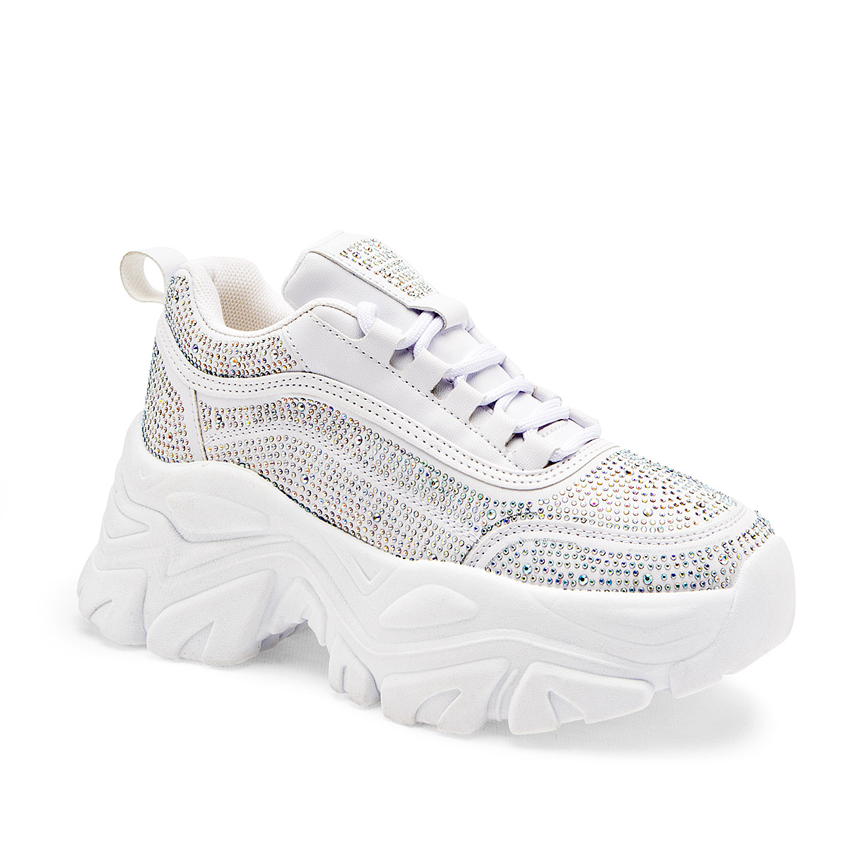 Foto 2 pulgar | Daddy Tenis Urbano Para Mujer Blanco Plata Cod.133328